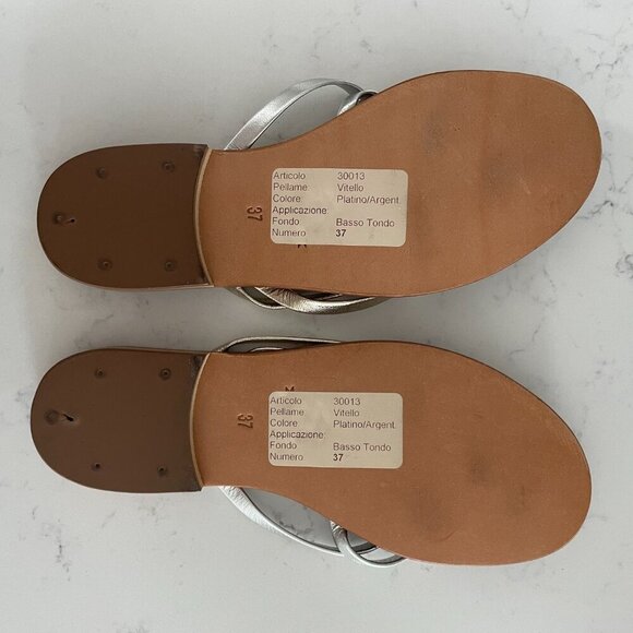 L' Artigiano delle Scarpe G. Barba Piano Di Sorrento Leather Slip On Sandals 37 - Picture 5 of 8